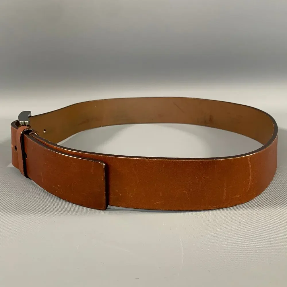 SALVATORE FERRAGAMO Size 33 Brown Leather Belt